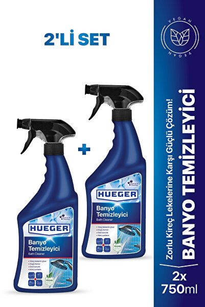 Hueger Vegan Banyo Temizleyici – Köpük & Sprey Başlıklı, Güçlü Kireç Ve Kir Ç...