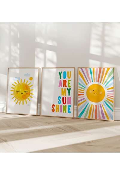 Home 3'lü Renkli Pozitif enerji Seti Çocuk Odası Dekoru, Çocuk ve bebek Odası...