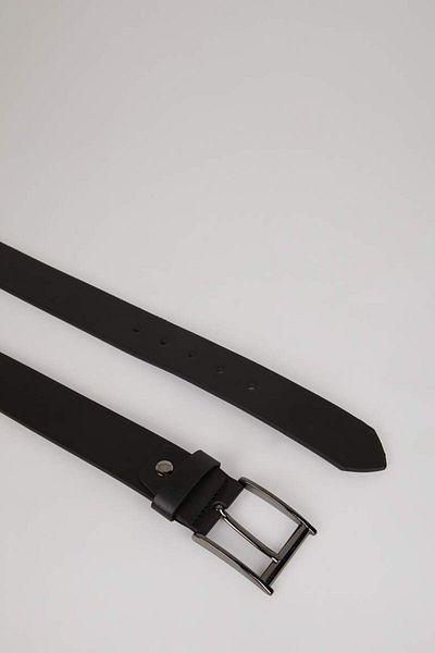 DeFacto New Season Men's Rectangular Buckle Faux Leather Jean Belt