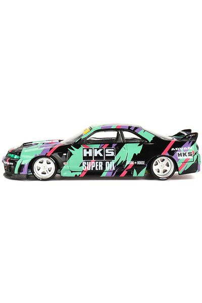 mini gt Kaido House /129 Nissan Skyline Gt-R (R33) Hks V1 Model Car