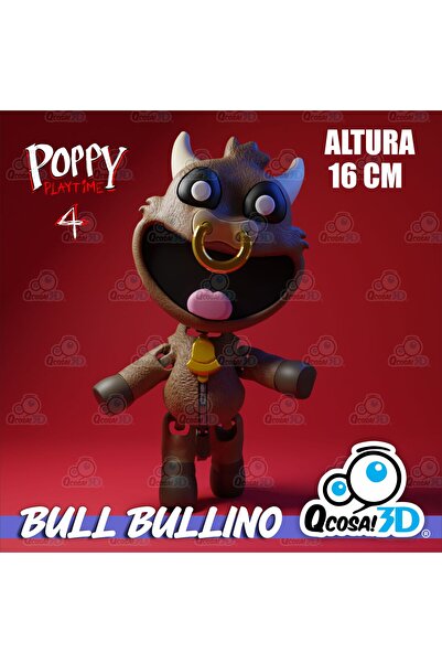 Giftbox3d POPPY PLAYTIME 4 BULL BULLINO HAREKETLİ FİGÜR 15 CM