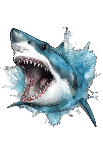 TSC Megaladon Resmi Araba Sticker Yapıştırması MDX3 19 Cm Dev Köpek Balığı