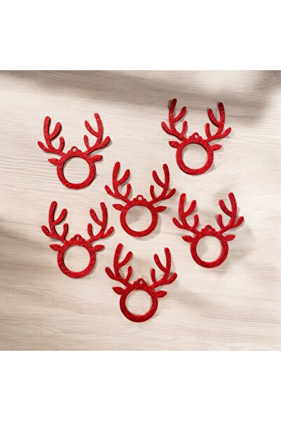Mini Tasarım Atölyem 6-Piece Horn Felt Christmas Tree Ornament Set