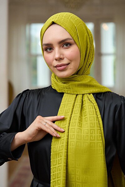 İpekhan Silky Jacquard Shawl Oil Green Summer Shine Συλλογή - 9016-07