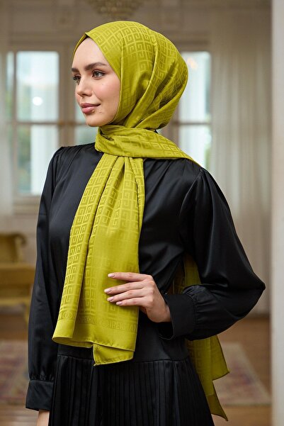 İpekhan Silky Jacquard Shawl Oil Green Summer Shine Συλλογή - 9016-07