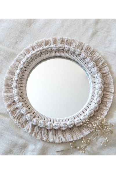 CESSE HOME makrome duvar susu aynalı cessehome