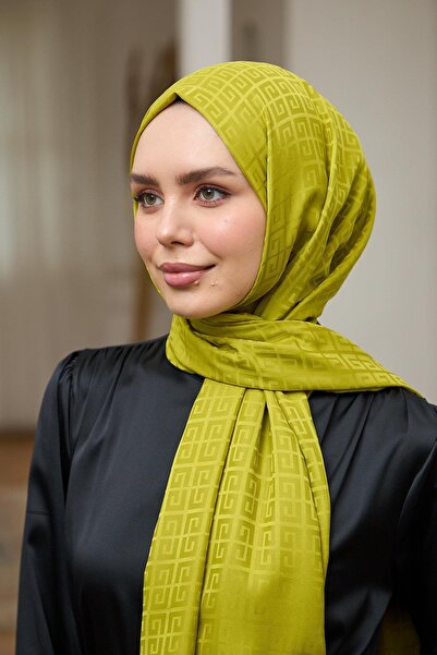 İpekhan Silky Jacquard Shawl Oil Green Summer Shine Συλλογή - 9016-07