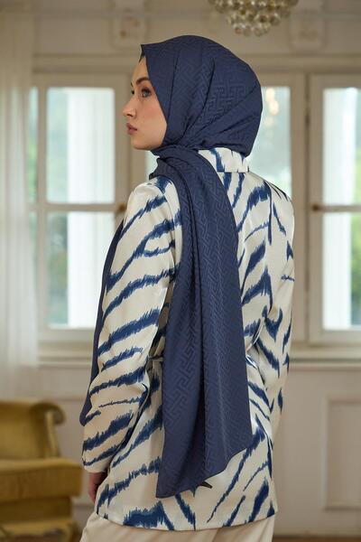 İpekhan Silky Jacquard Purple 9017-10 - Summer Sparkle Collection Shawl Eggplant