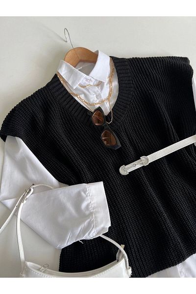 moda mh Πλεκτά με λαιμόκοψη Selanik Jumpers - Μήκος Μπροστά 65cm, Μήκος Πίσω 70cm, Πλάτος 50cm