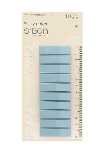 sibga tasarım Transparent Blue Post-It Stiker Book Marker and Note Paper 0203