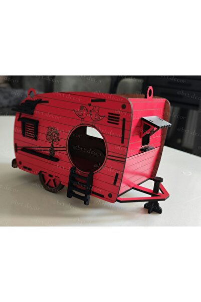 BrtDecor Çekme Karavan Maket Karavan Minyatür Karavan Dekoratif Karavan