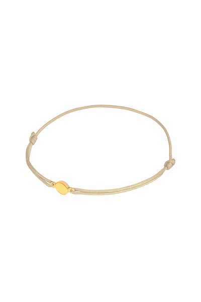 ELLI Armband Elli Armband ohne Stein Damen Plättchen Nylon rosa 925 Sterling Silber vergoldet Sommer