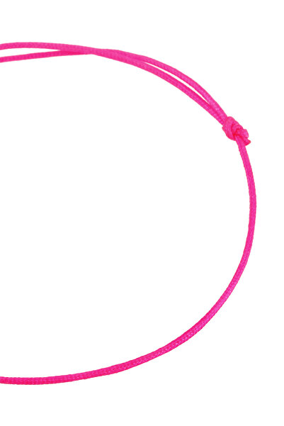 ELLI Náramek bez kamene Dámský nylonový náramek s destičkami, růžový, stříbro 925, pozlacený, letní