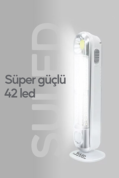 SULED Acil Durum Led & Kamp Lambası Güneş Şarjlı Işıldak 2 Kademeli Aydınlatma Tamir Ev Kamp El Feneri