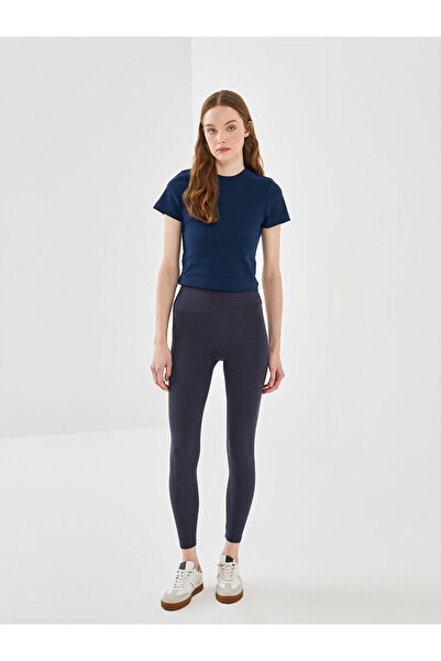 LC Waikiki Navy Blue Women's Elastic Waist Extra Tight Fit Straight Leggings