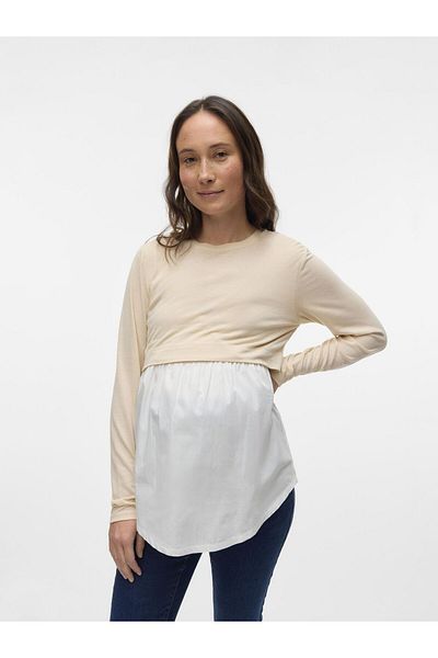 Mama Licious Bluse Normal geschnitten Rundhals Top