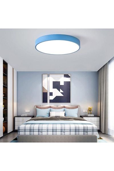 voxlamp lighting solutions Qadratic Drum Plafonier 60 cm 60 Watt H:10 Profile Daylight