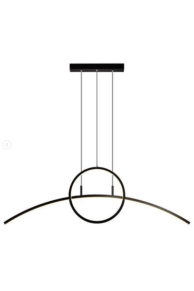 voxlamp lighting solutions Arcircle Samsung Ledli 36cm Çember 120cm Kavisli Düz Profil Sarkıt Led Avize