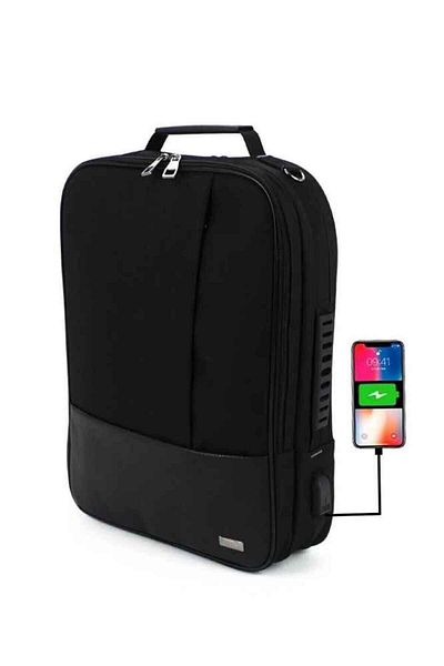 Case Club حقيبة ظهر للكمبيوتر المحمول مقاس 17 بوصة مزودة بمنفذ USB 1408 مع حزام كتف يدعم حصيرة مقاومة للماء
