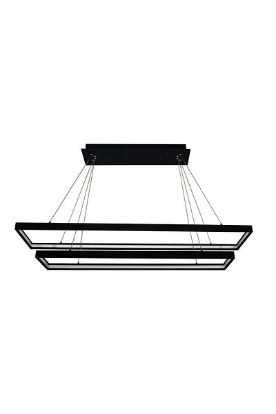 voxlamp lighting solutions Aurora 110*25cm 76 Watt Black Led Chandelier Pendant Lamp Sharp Corner