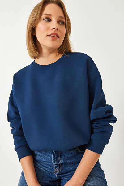 Bianco Lucci Dámská mikina Crew Neck - Základní model s kapucí 60251640