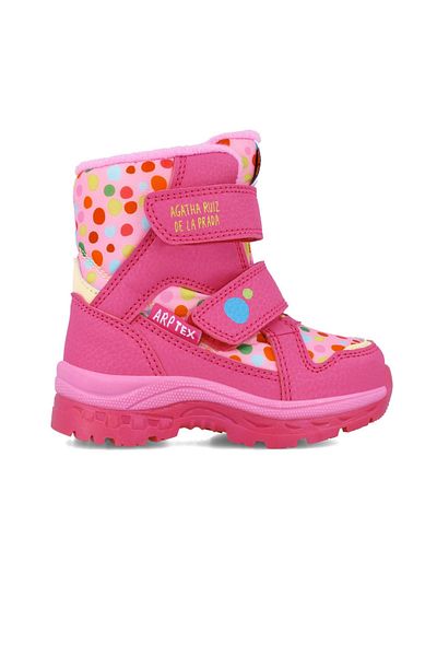 Agatha Ruiz De La Prada Girls' polka dot booties, Agatha Ruiz De La Prada, pink (Size: 27)