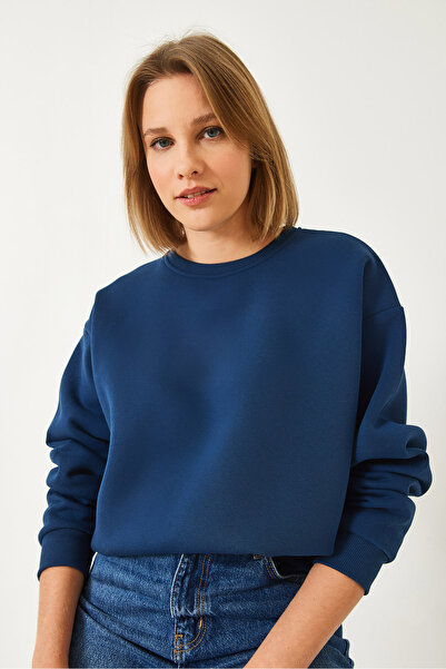 Bianco Lucci Dámská mikina Crew Neck - Základní model s kapucí 60251640