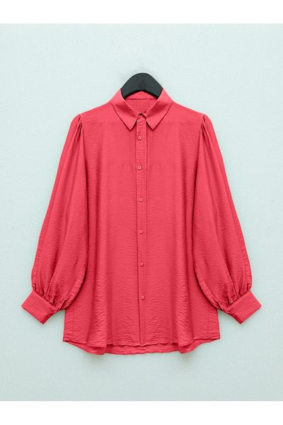 Modamorfo Μπαλόνι μανίκι Flat Tunic - Ρόδι Λουλούδι