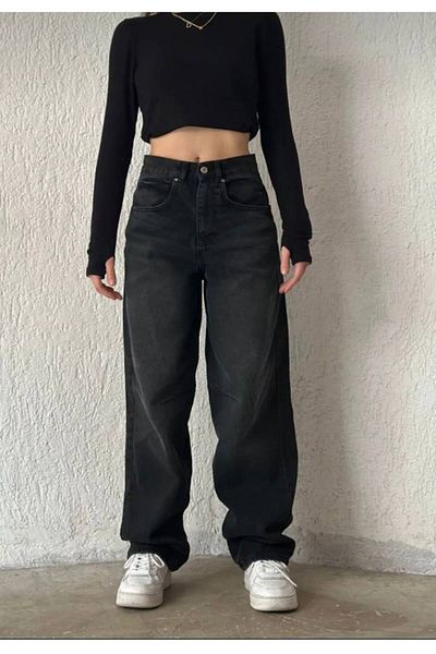 Stronger Sefur Wear Black Coffee Washed Gradient Print Streetwear Baggy Pants