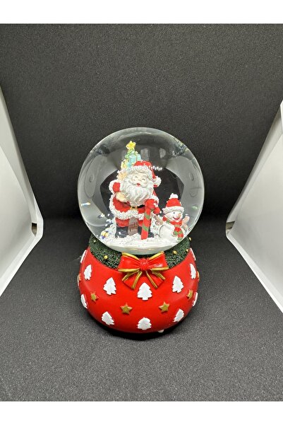 TeknoZar Orta Boy Yılbaşı Kar Küresi Yılbaşı Müzikli Renkli Işıklı Kar Küresi...