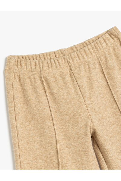 Koton Nervür Detaylı Beli Lastikli Viskon Karışımlı Pantolon