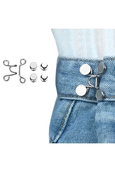 SPELT Plain Silver Color Trouser Dress - Needle Seamless with Waist Tightening Clip and Belt