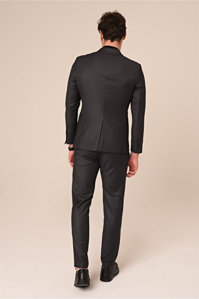 AGUSTİNİ Agustini Smoked StripedSlimFit Suit -JoggerPants