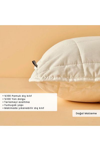 Bella Maison Deluxe Wool Pillow White (50X70)