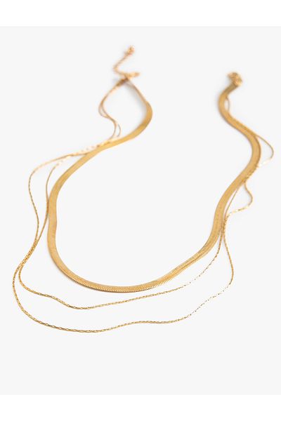 Koton قلادة سلسلة ثلاثة صفوف