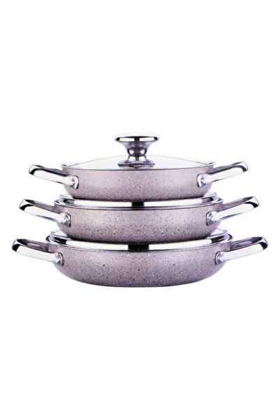 KORKMAZ Browni 6 Piece Large Size Omelet Sahan Set