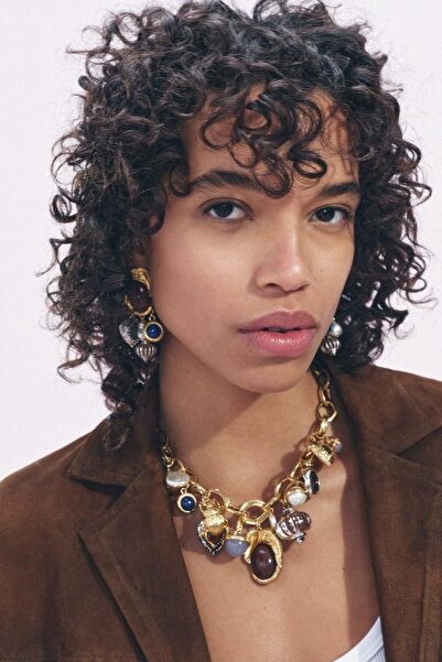 illys Gold Silver Çoklu Charmlı ZRA Model Otantik Küpe