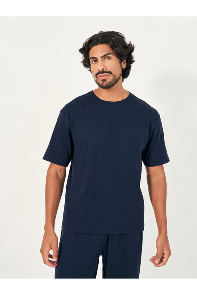 Styli Back Print Oversized T-Shirt & Open Hem Joggers Interlock Co-Ords