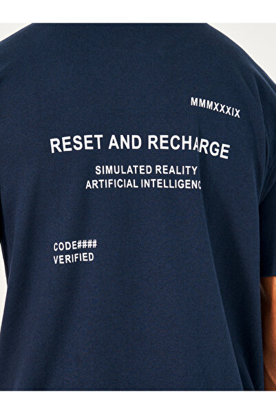 Styli Back Print Oversized T-Shirt & Open Hem Joggers Interlock Co-Ords