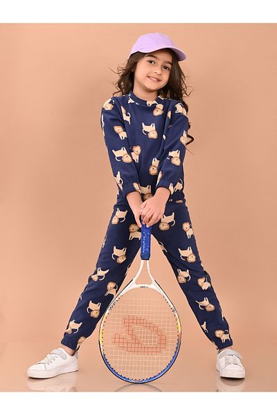 LilPicks By Styli Lion Print Fleece Sweatshirt & Joggers Set