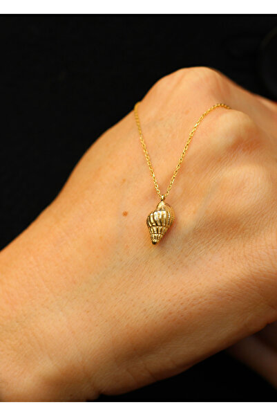 Own Jewelry Deniz Kabuğu Kolye 14 Ayar Altın Kaplama 925 Ayar Gümüş