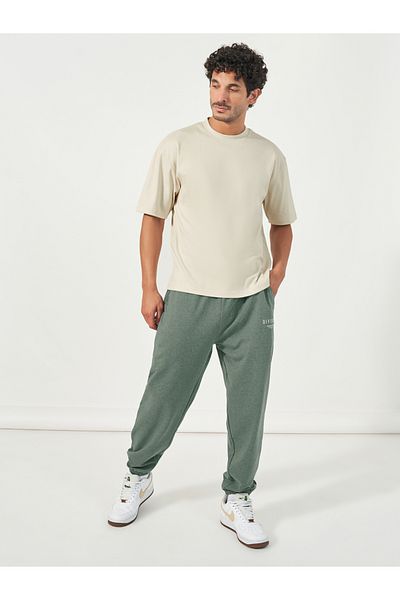 Styli Slogan Print Oversized T-Shirt & Terry Joggers Co-Ords