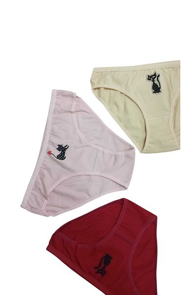 MODY 5 Pieces Cat Figured Licra Panty