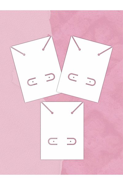 Grdall 25Pcs - White Color Necklace and Earring Card - Jewelry Insert Card - Unprinted Jewelry Card