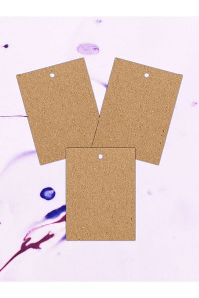 Grdall 50 Pieces - Kraft Perforated Card - Product Card - Unprinted Card - Kraft Card