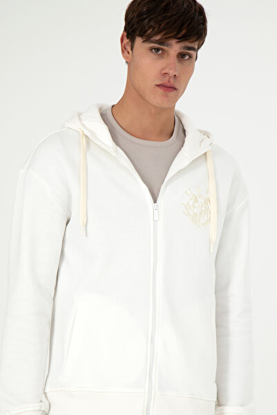 U.S. Polo Assn. Men's Cream Knitted Cardigan 50290731 -Vr071