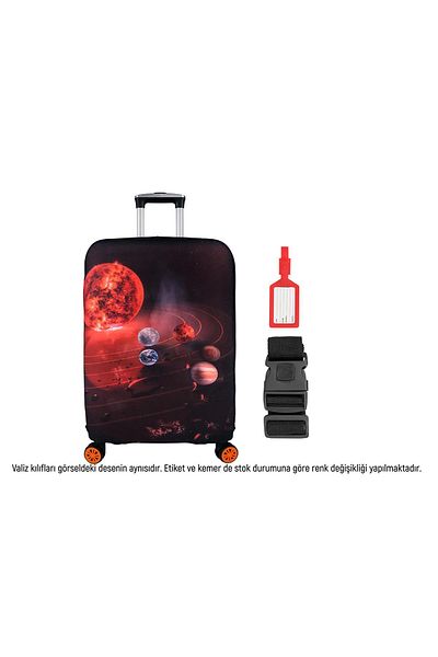 Bagacar Husă pentru valiză Planet, centură pentru valiză, etichetă pentru valiză