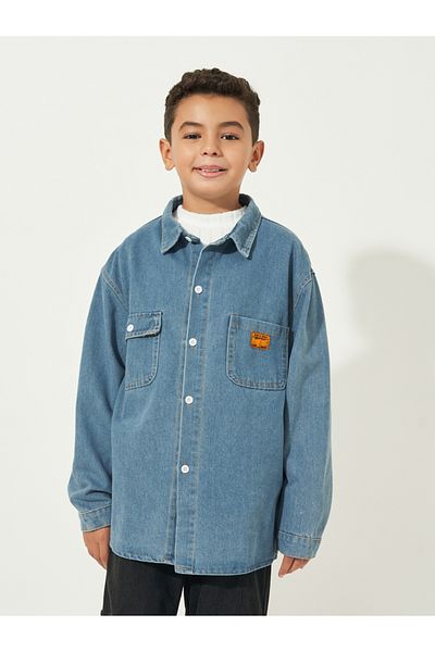 Styli Patch Detail Pocket Front Denim Jacket