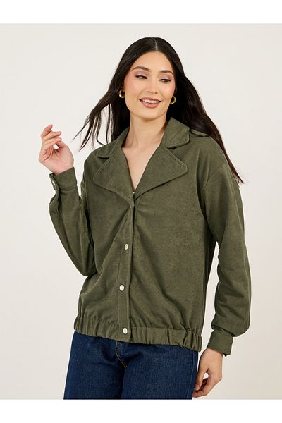 Styli Regular Fit Regular Length Corduroy Bomber Jacket