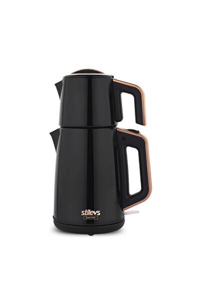 Stilevs Çays Inox Çelik Çay Makinesi Inox - Siyah